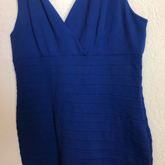 Express Royal Blue Cocktail Dress Size Large - Picture 2 of 7